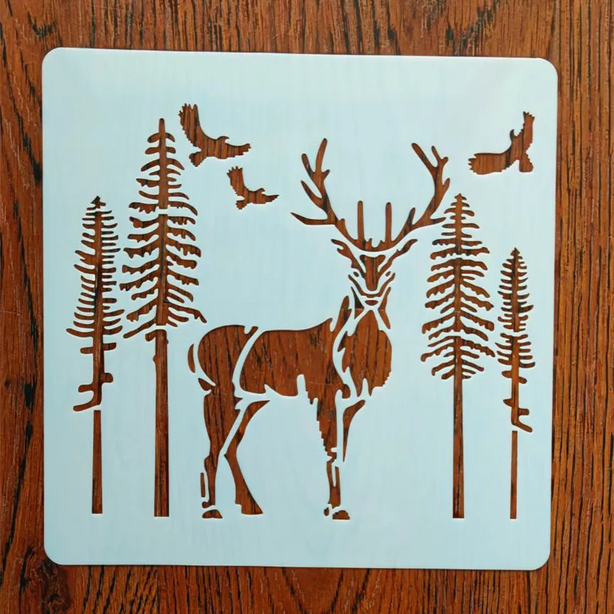 

10pcs Animal DIY Layering Stencils 20*20cm Wall Painting Scrapbook Coloring Embossing Album Decorative Template