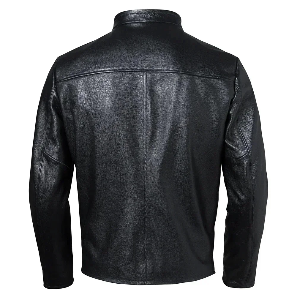 Men's Genuine Leather Jacket 100% Natural Cowhide Coat Men Skin Clothing Autumn Spring Asian Size S-6XL M593