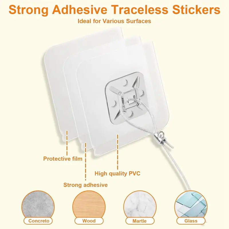DT17 Adjustable No-Drill Adhesive Anti-Tip Furniture Anchors Kit TV Safety Straps Baby Proofing 42 Inch