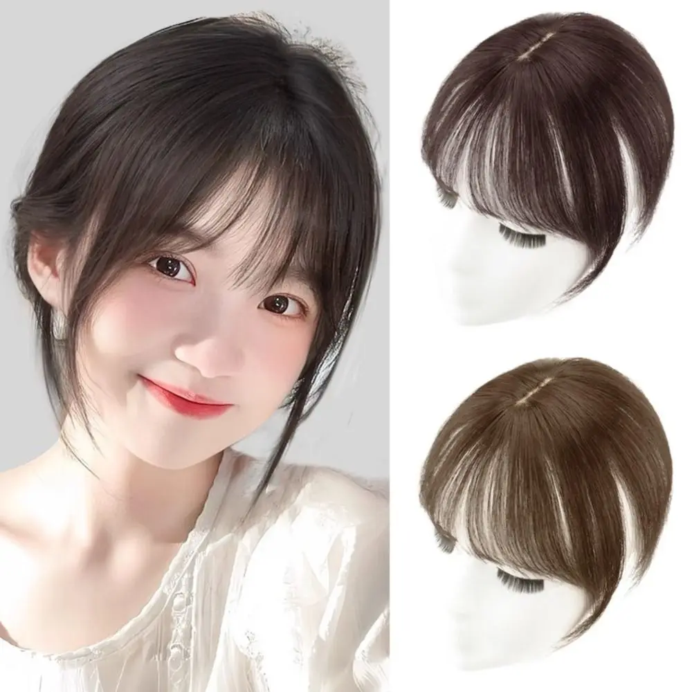 Patchwork Wig Invisible 3D Air Bangs Fringe Natural Top Hair Bangs Full Cover Seamless Fake Bangs Daily Use