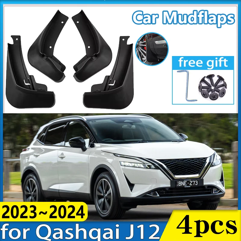 

4pcs Car Fender for Nissan Qashqai J12 2023 2024 Auto Mudflaps Anti-collision Mudguards Anti-splash Mud Flap Guards Accessories