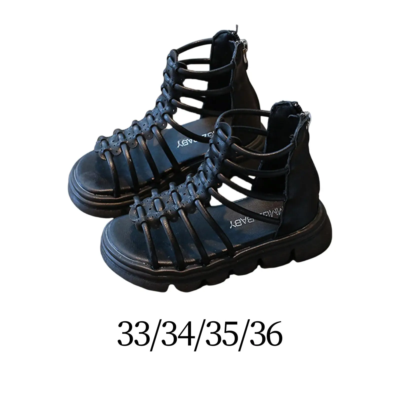 트렌디한 로마 샌들, 유행 플랫폼 샌들, 생일 여름 소녀