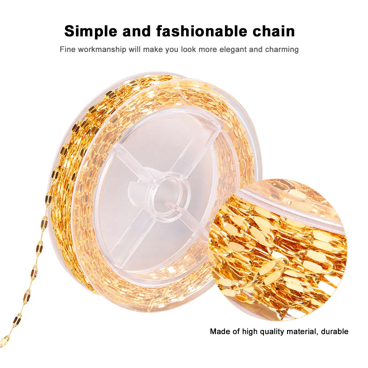 Fashion Copper Chain Bracelet Durable Elegant Simple DIY Semi Finished Jewelry Accessories for Women Wrist Daily Life