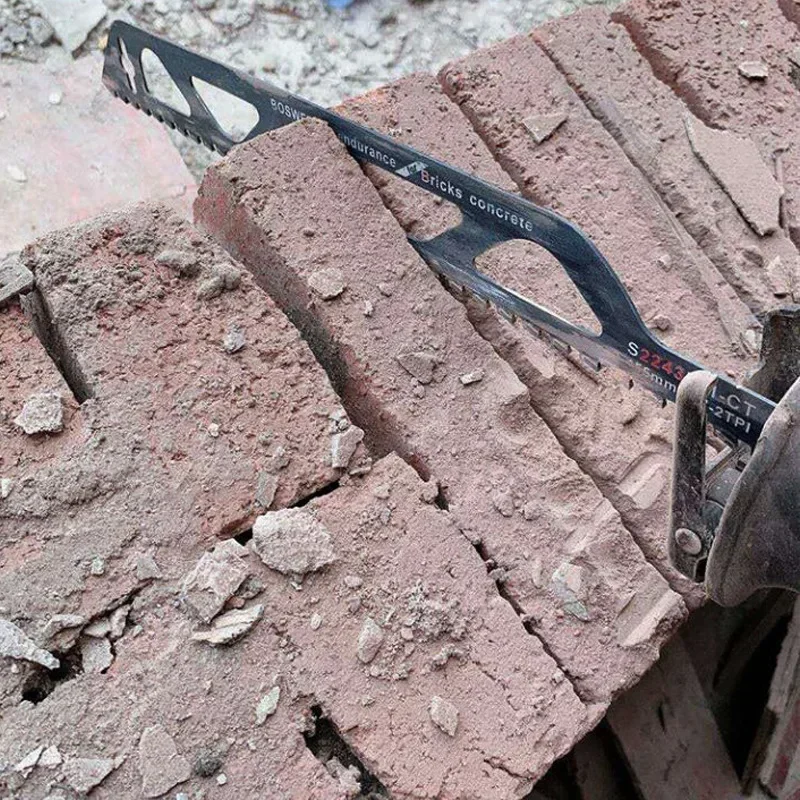 Tungsten Carbide Alloy Reciprocating Saw Blade Hard Alloy Saber Saw Aerated Cement Bricks Concrete Stone Demolition Cutting Tool - view 5