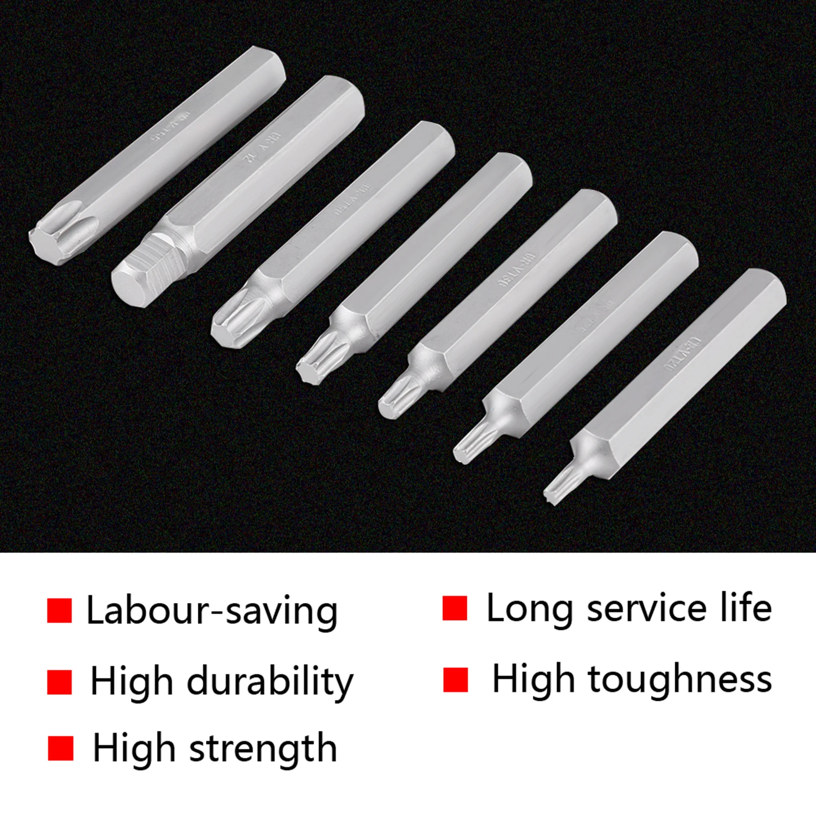 Hex Star Torx Spline Bit Set Torx Star Bit Star Bit Socket Set Hex Star Torx Socket Bit Set Tool Kit 1/2inch 3/8inch Drive