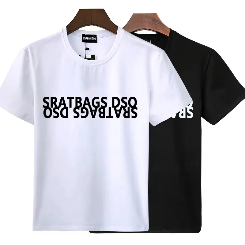

2025Новая футболка Starbags с короткими рукавами, мужская летняя трендовая универсальная нижняя рубашка, мужская студенческая свободная футболка большого размера для кроватки
