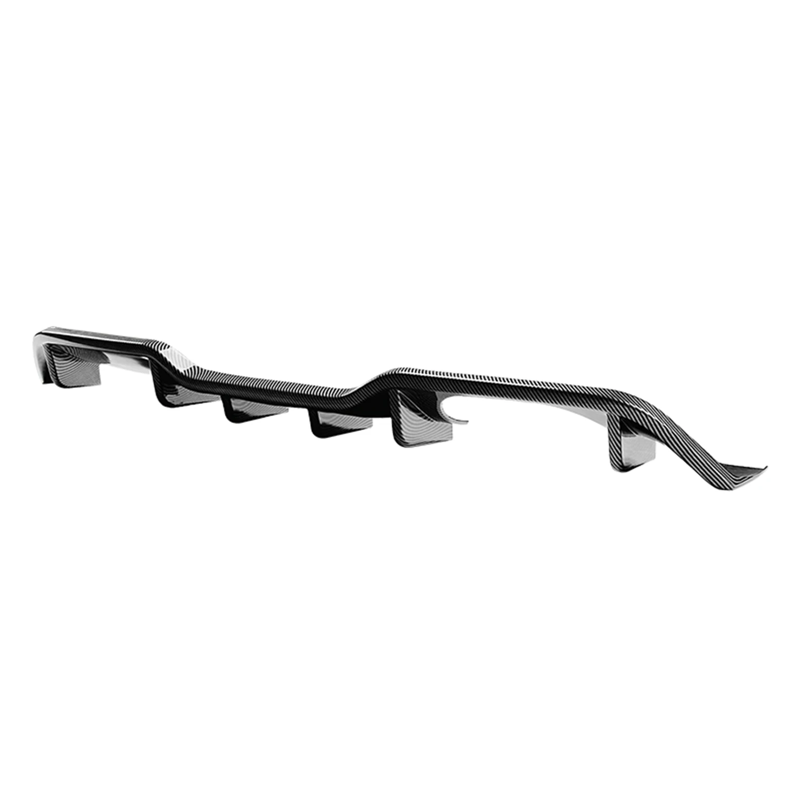 Rear Bumper Diffuser Lip For Ford Fiesta MK6 MK7(UK) ST Line 2008-2017 B-Max B232 Carbon Fiber Look/Gloss Black Boot Splitter