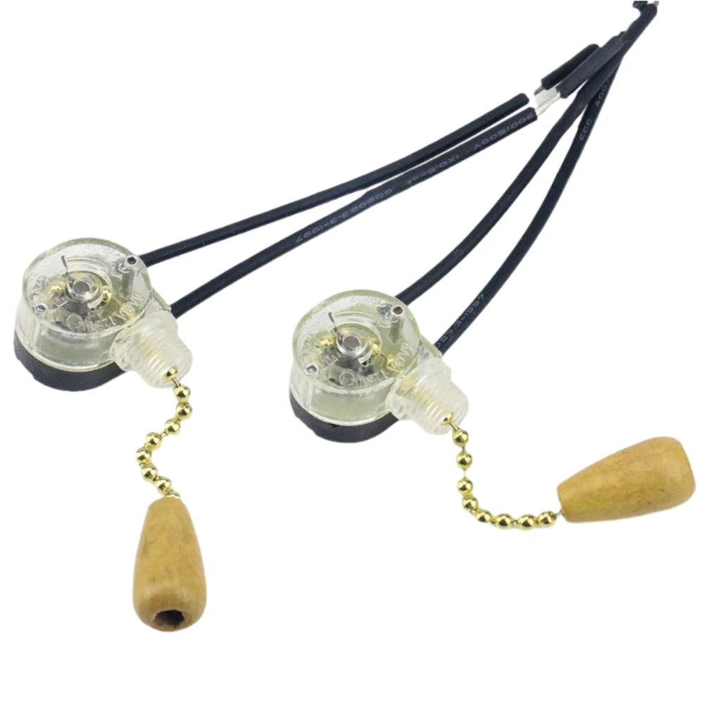 

​Ceiling Fan Wall Light Switch Bedside Lamp Replacement Pull Cord Chain Switch 3A/2250V 6A/125V
