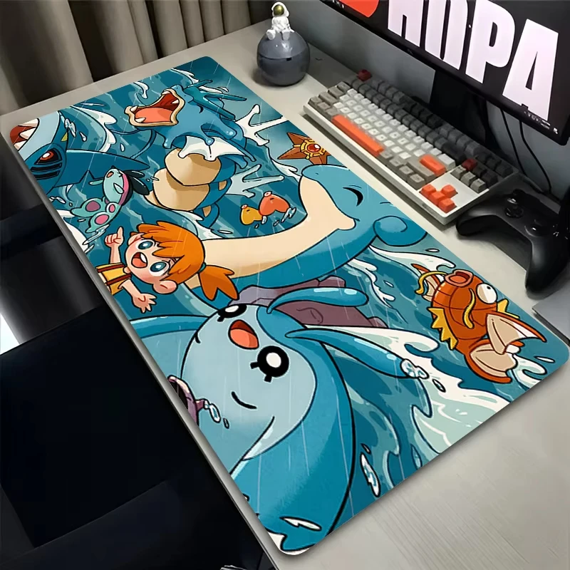 

Anime Mouse Pad 900x400 Gaming Accessories Carpet Gamer Keyboard Desk Mat P-pokemon Gyarados Non-Slip Laptop Notebook Mousepad