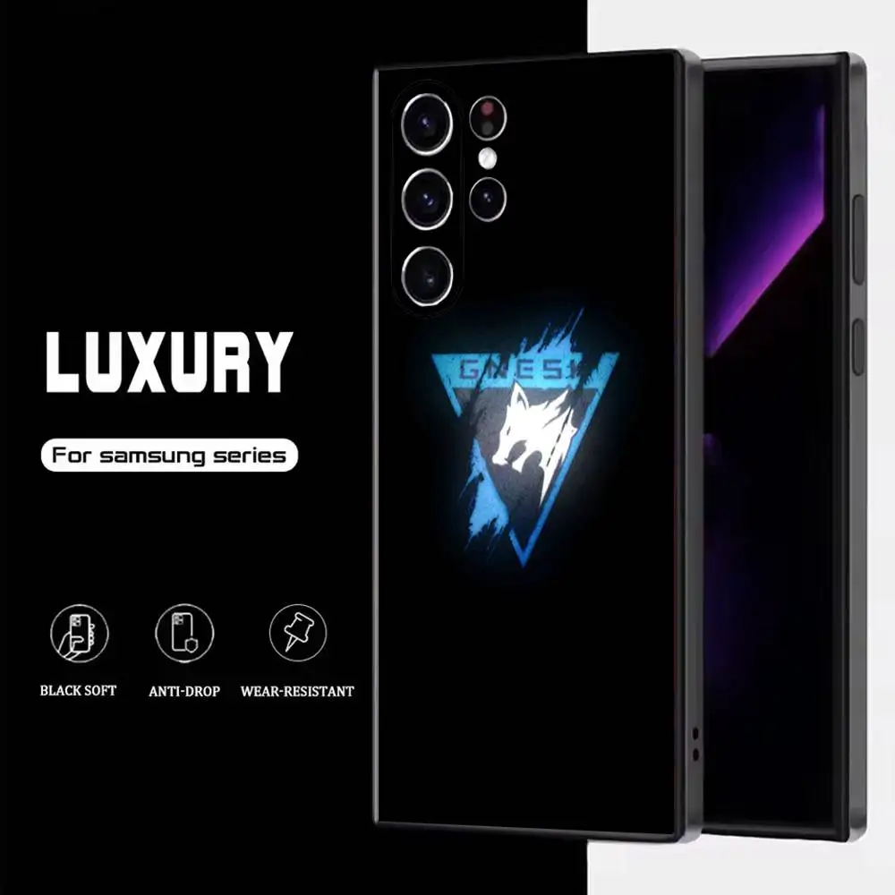 حافظة هاتف بشعار فرسان لهاتف سامسونج S25، S24، S23، S22، S21، S20، S10، Ultra، Plus، Lite، FE، غطاء أسود من السيليكون الناعم