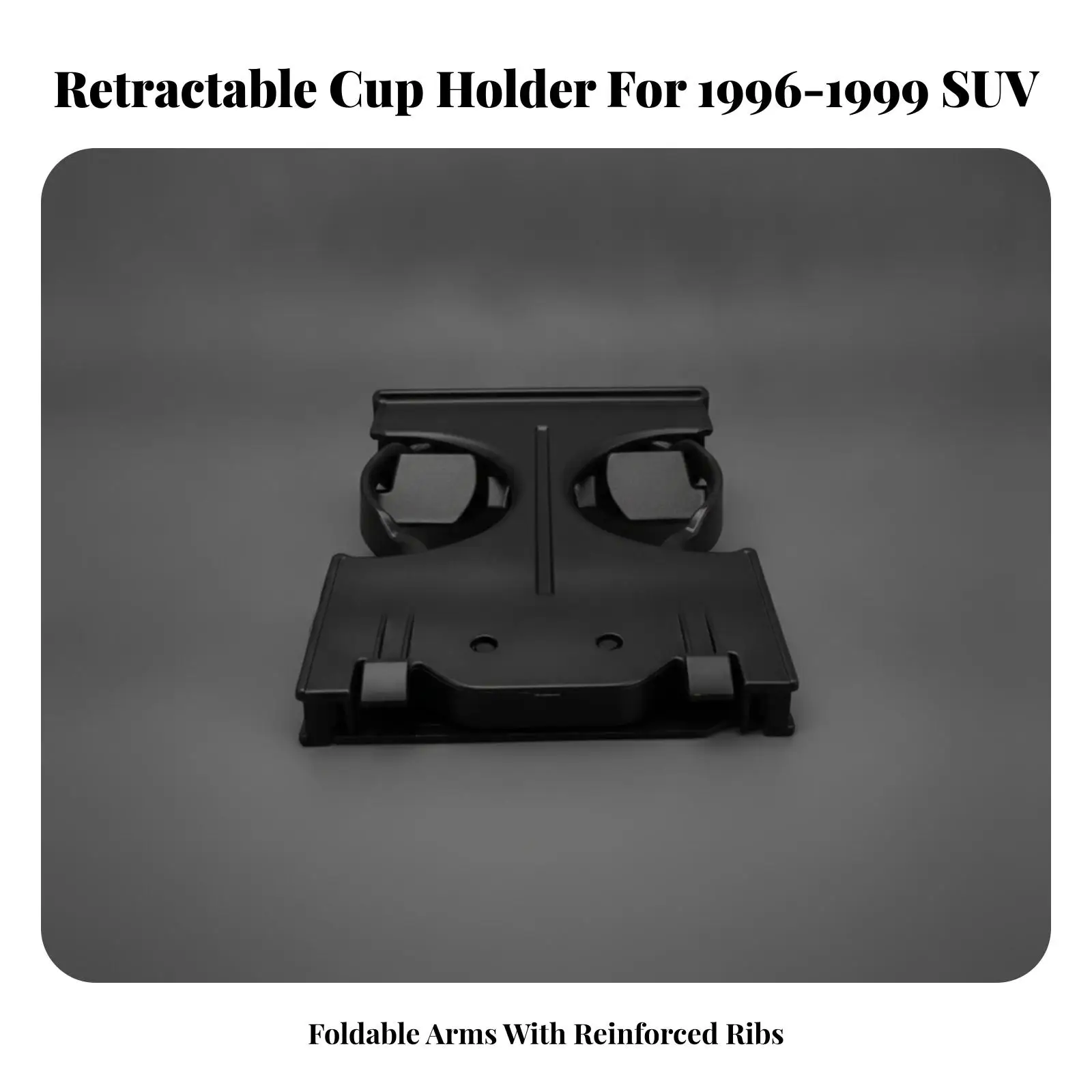Retractable Car Beverage Holder Slide Out Cup Holder ABS Material for 1996-1999 SUV Console Double Slot