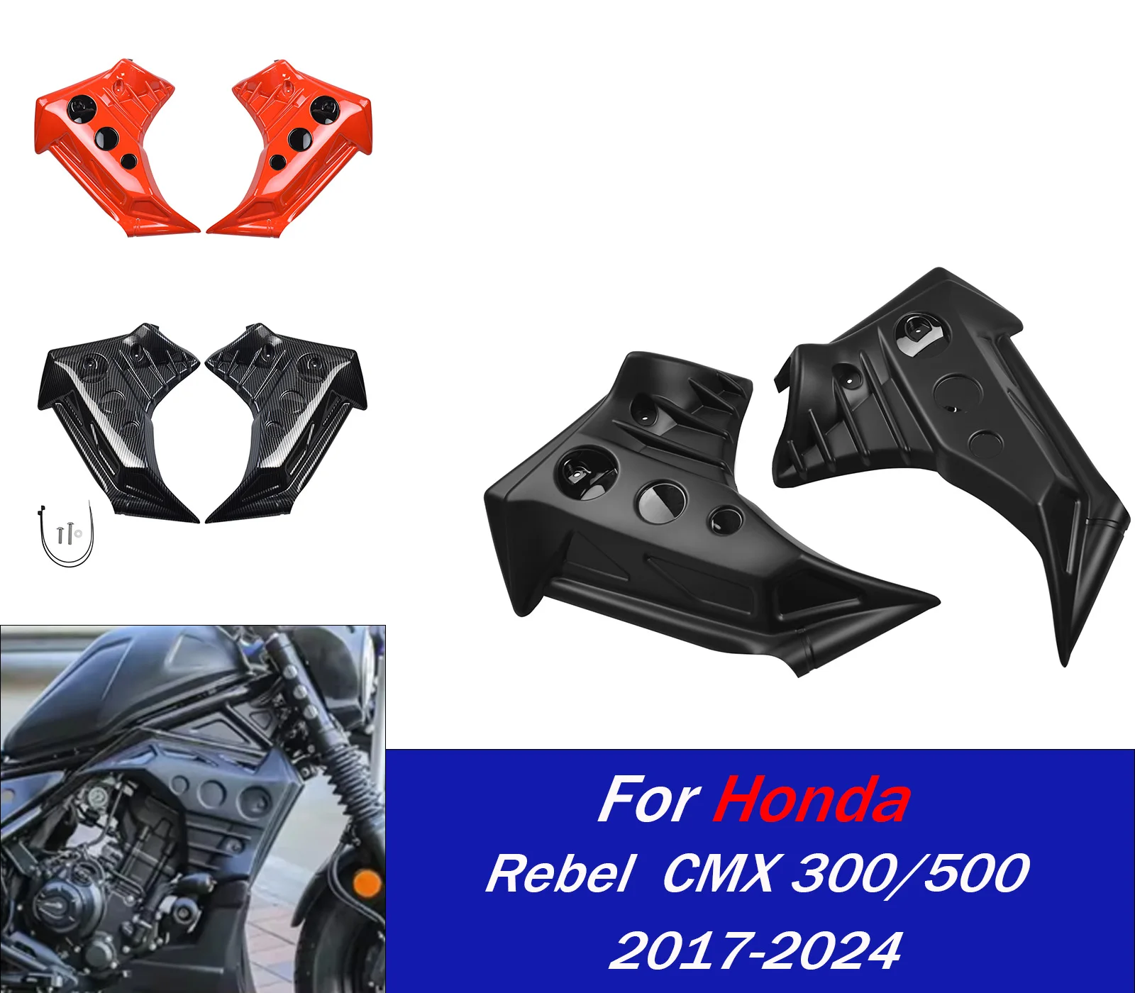 

Боковая рамка для CMX300 CMX500, панель для Honda Rebel CMX CM 250 300 500 2017-2024, обтекатель мотоцикла, защитный чехол, аксессуары
