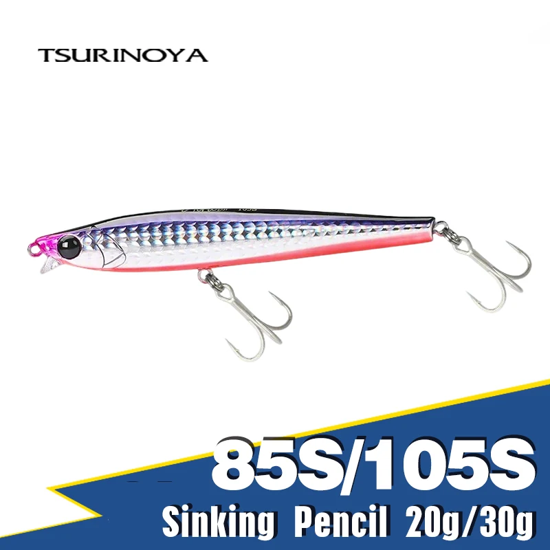 TSURINOYA Sinking Fishing Lure 85S 105S Short Lip Pencil AIRAZOR 85mm 20g 105mm 30g Max 90m Long Casting Saltwater Hard Baits