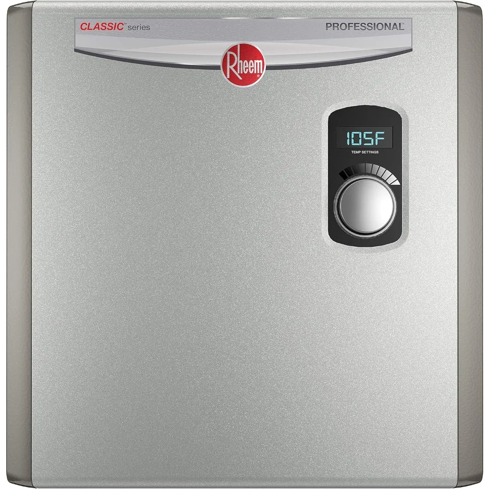 24kW 240V Electric Tankless Water Heater, Gray