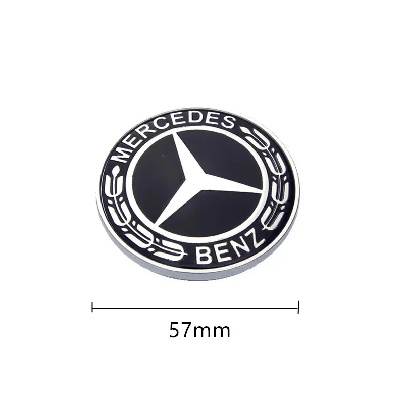 Car Metal Flat Hood Emblem Front Badge Logo Sticker For Mercedes Benz W212 W213 W205 W177 W247 W176 CLS CLA CLK CLG GLS