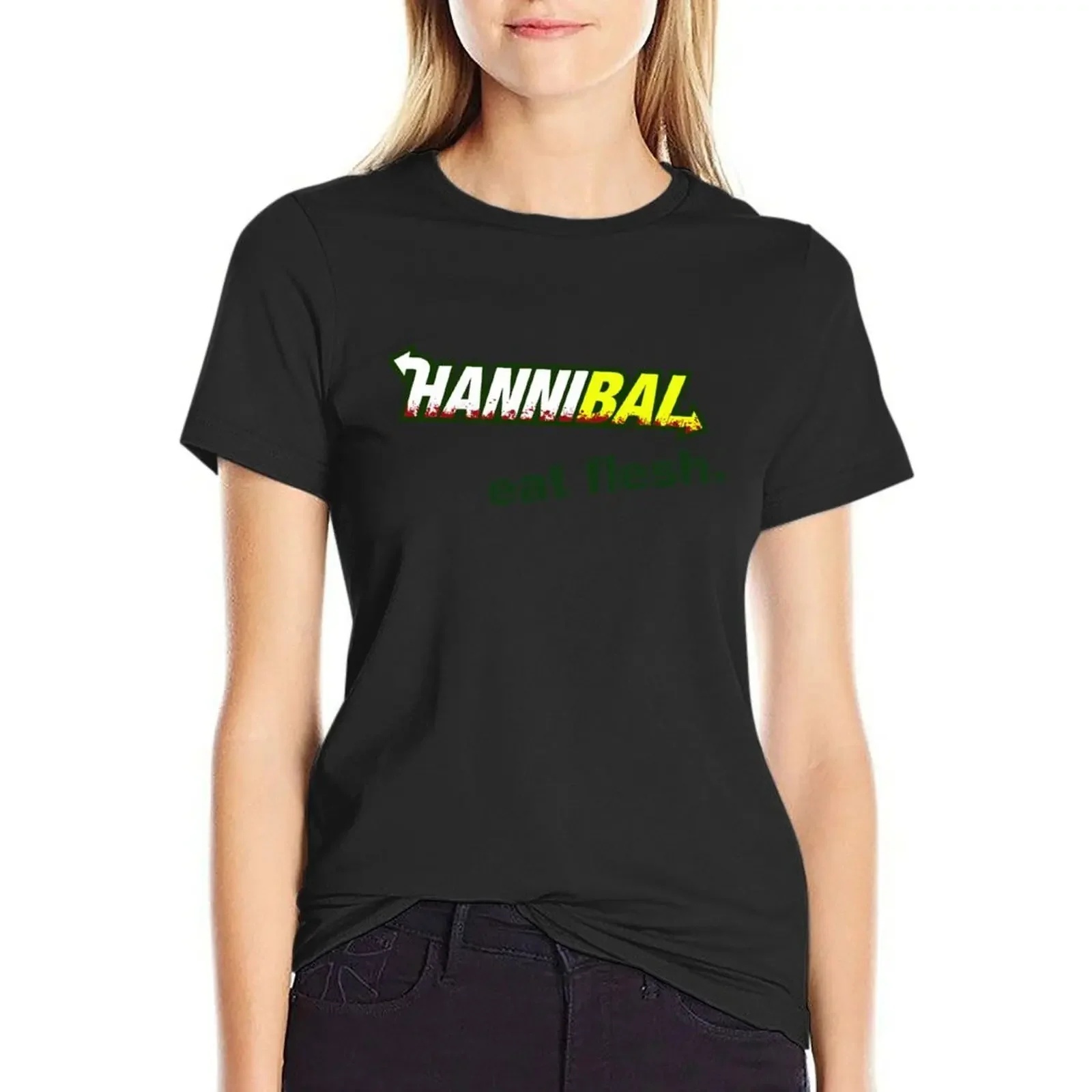 

Hannibal Eat Flesh T-Shirt sublime female cute clothes summer clothes funny t shirts for Women