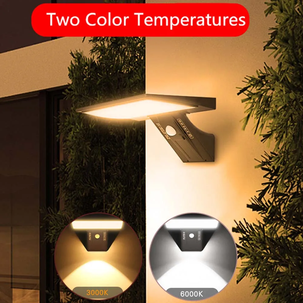 Solar Outdoor Lamps Garden Wall Motion Sensor Street Lawn Light IP 65 Waterproof Warm White Courtyard Solar Power Spotlighting