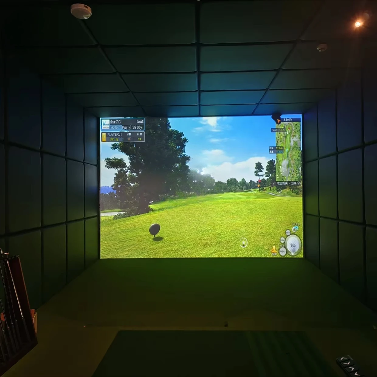 LJ Factory Price Indoor Golf Simulator Sports Golf Trainer for Amusement Park for Training and Fun