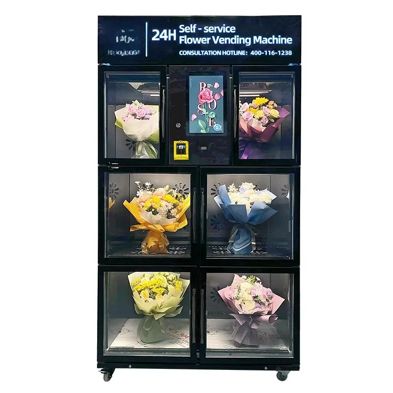 Fresh Flower Vending Machine New Trend Custom Label Automatic Self Service Vending Machine For Subway Public Business