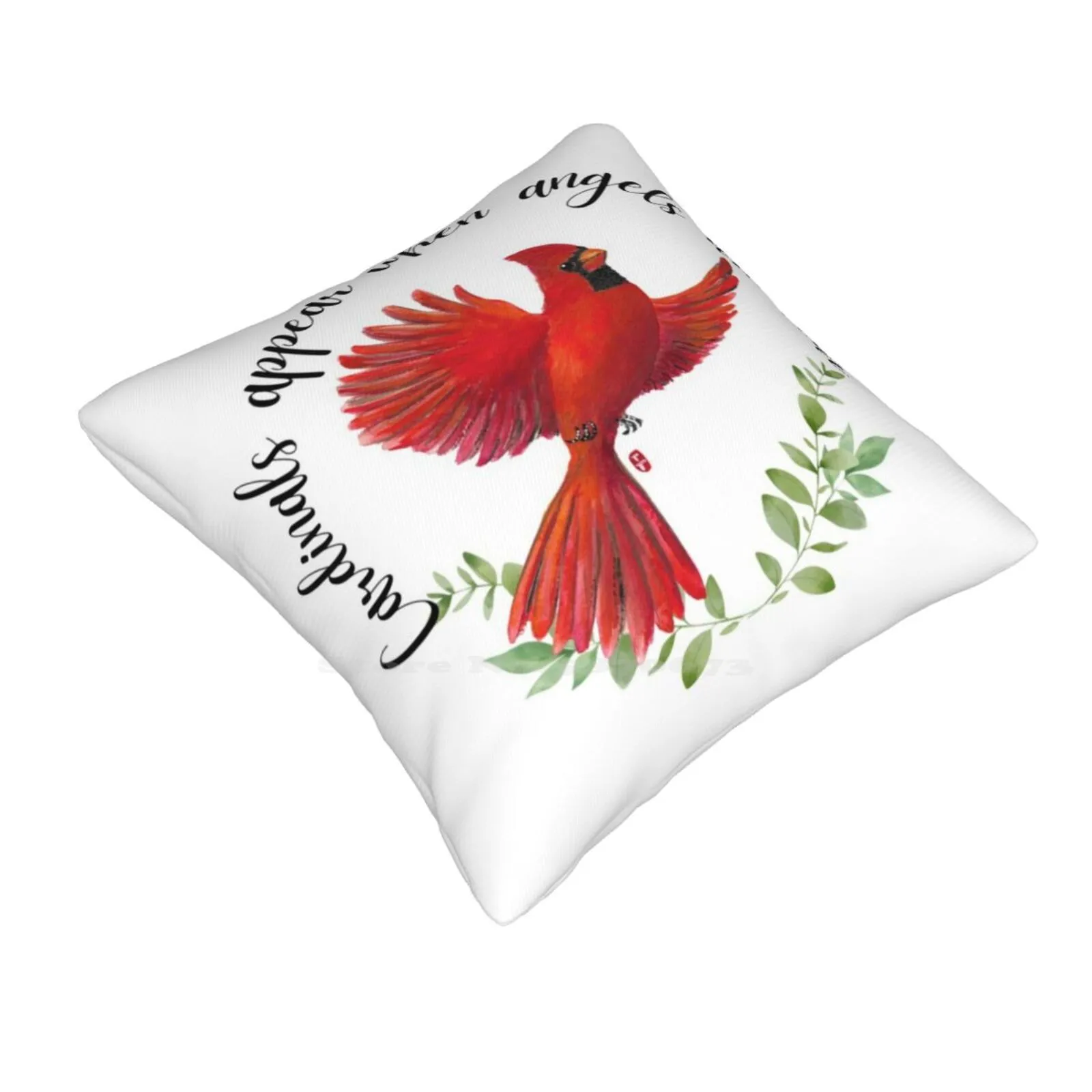 Cardinals Appear When Angels Are Near Pillows Case Bedroom Home Decoration Spiritual Cardinal Bird Angel Wings Bird Wings Red