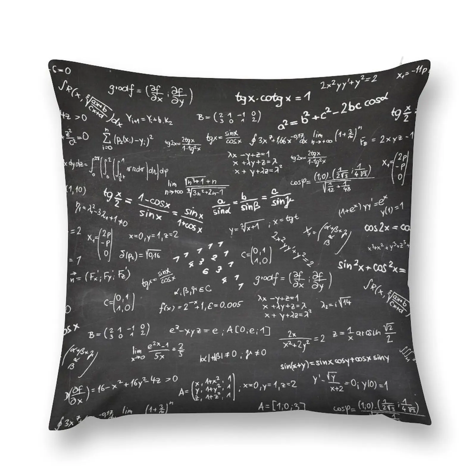 

Blackboard With Numbers Math Formulas Mathematics Equations Throw Pillow Luxury Sofa Cushions pillows decor home pillow