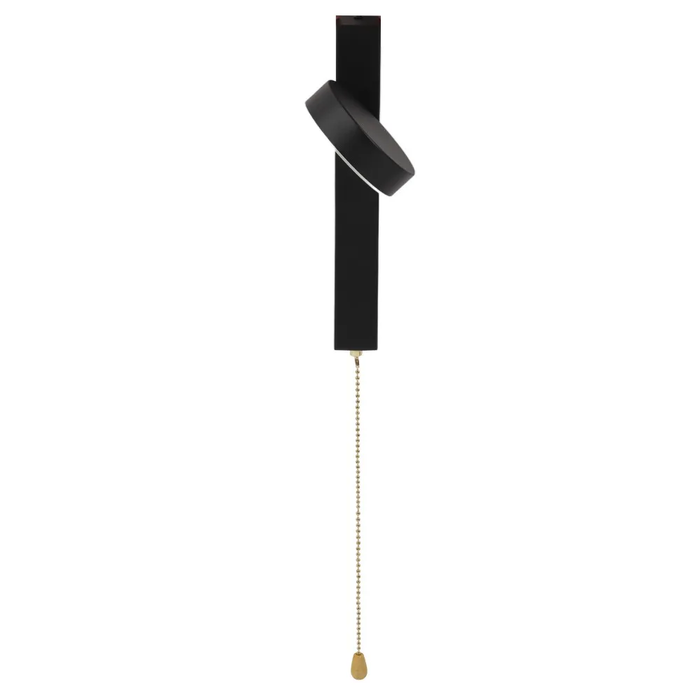Modern 5W LED Wall Light 3 Color Modes Aluminium Body Wall Sconce Black Acrylic Lampshade LED Wall Lamp Living Room
