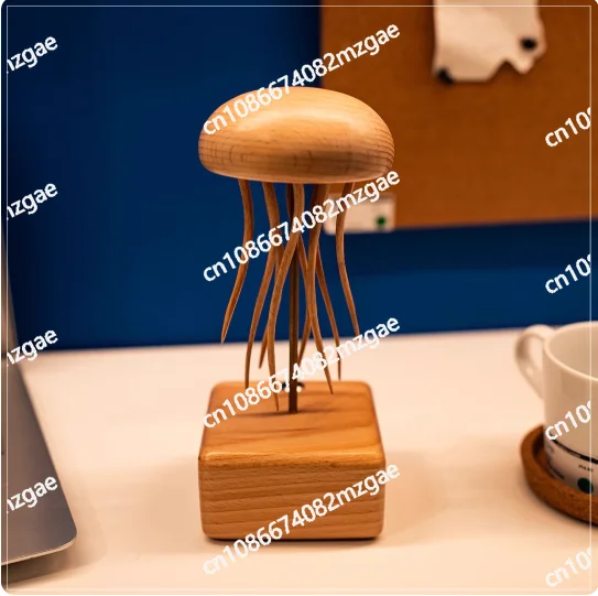 

Wooden Mechanical Jellyfish, Creative and Dynamic Desktop Ornament, Festival Gift Unique Wooden Crafts for Home and Office Decor