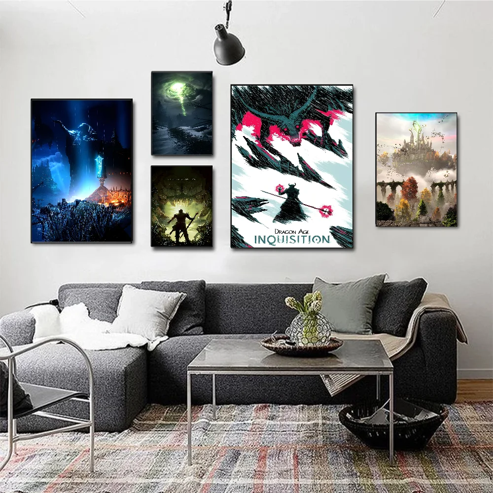 Game Dragon A-Age The Veilguard Anime Posters Sticky HD Quality Wall Art Retro Posters For Home Kawaii Room Decor