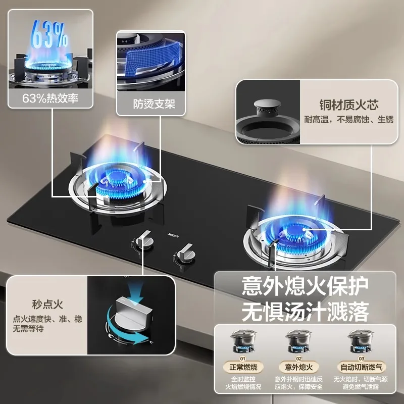 

Газовая плита, знаменитая бытовая двойная плита, газовая плита на природном или сжиженном газе, огонь 5,0 кВт A6102/6107