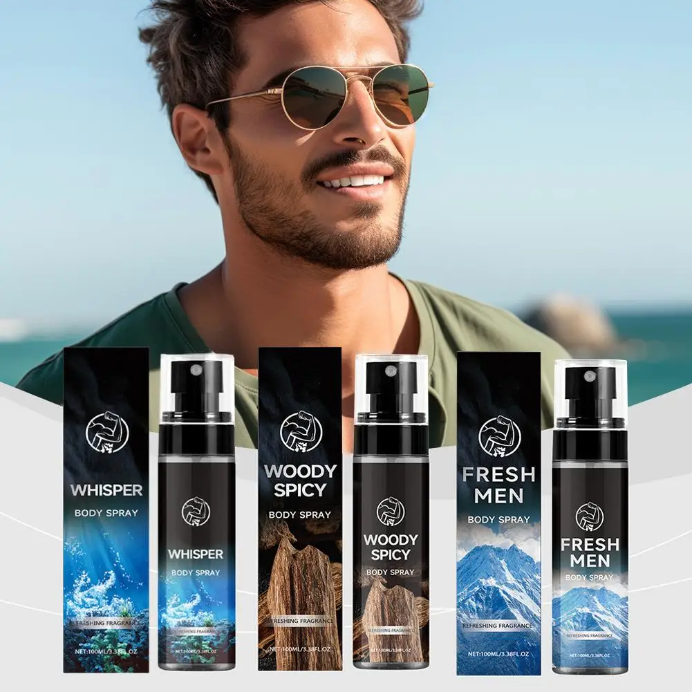 Spray corporal de 100ml para hombres, aroma lanudo, niebla corporal, fragancias naturales para adolescentes y niños, Perfume portátil para hombres para citas