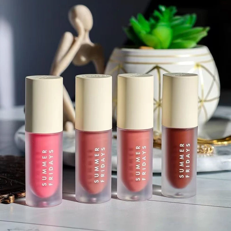 Summer Fridays Lip Balm Moisturizing Mirror ลิปกลอส Lip วานิลลาสีชมพูน้ําตาลกาแฟเค้กกลิ่นลิปสติกโปร่งใสแต่งหน้าน้ํามัน