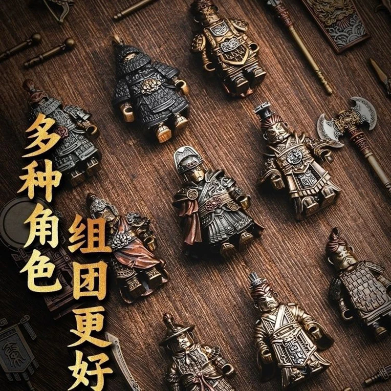 

Imperial Guards Of The Ming Dynasty MOC Building Blocks Magnetic Detachable Delicate Metal Figurine Ornament Bricks Toys