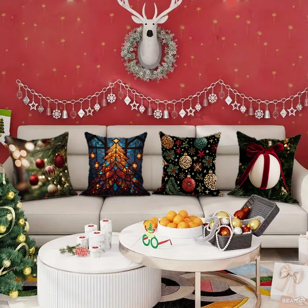 

Christmas-Patterned Pillowcases for SofaSuitable for sofa car bedroom decorative cushion cover pillow cover