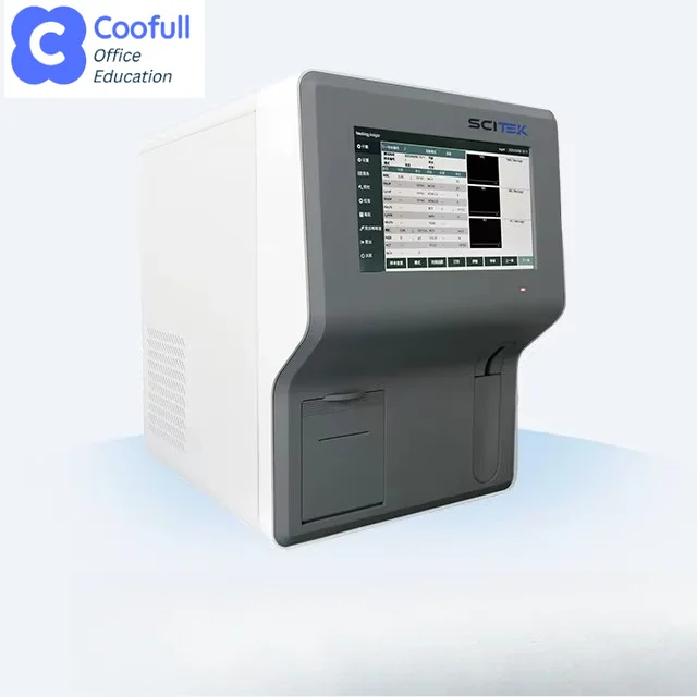 COOFULL 3-Part Auto Hematology Analyzer Tests/h Color Touch Screen Display Dual-channel Measurement Intelligent Anomaly Alerts