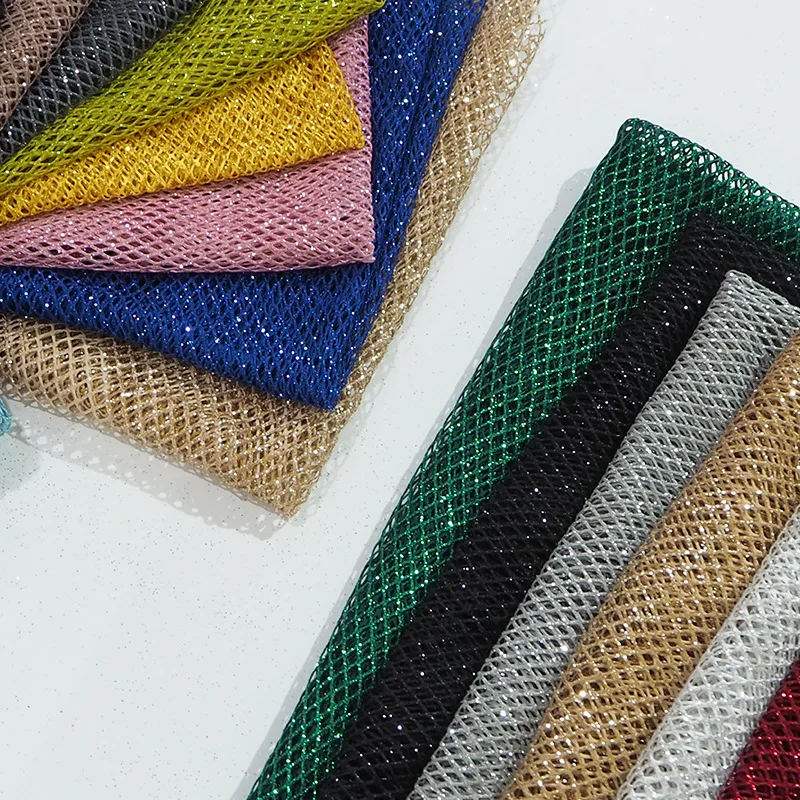 Pre-cut 1 Roll Extra Large Mesh Fabric Roll - Christmas Glitter Extra Wide 59x19.68inch(150x50cm) Sewing Cloth