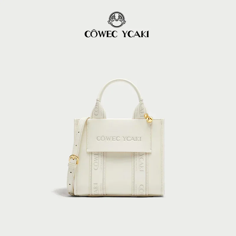 【 Official Authentic 】Original Cowec Ycaki luxury New small cowhide bag Single shoulder crossbody bag with Tote bag