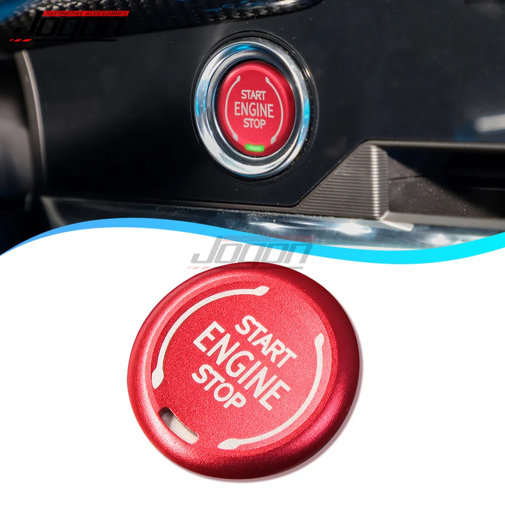 Red & Blue Aluminum Alloy Engine Start Stop Overlay Button For Chevrolet C8 Corvette 2020 2021 2022 Interior Accesories Sticker