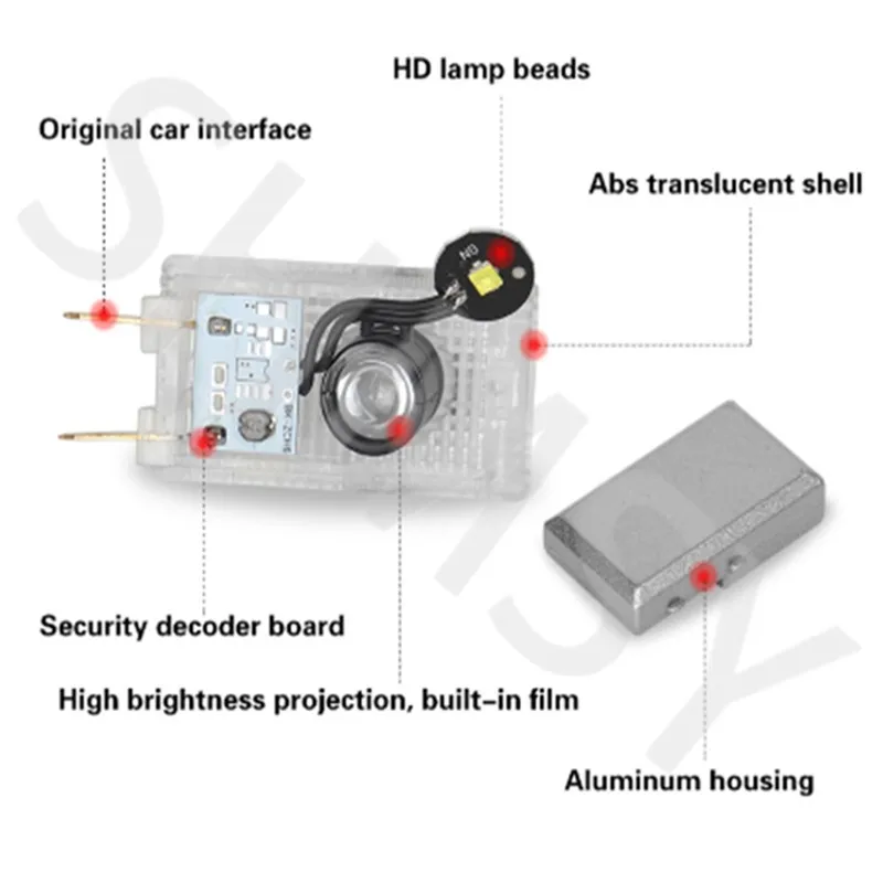 2Pcs Car Lights Accessory LED Door Projector Courtesy Lamp For Opel Insignia 2009-2018 2017 2010 2016 2011 2015 2012 2014 2013