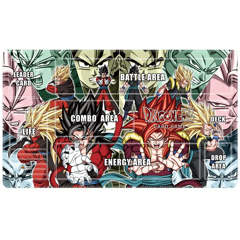 26 Models Dragon Ball Trading Card Playmat Son Goku Vegeta Chi-Chi 2mm Stiched Edge Solo Battle Rubber Tabletop Game Card Mat view 5