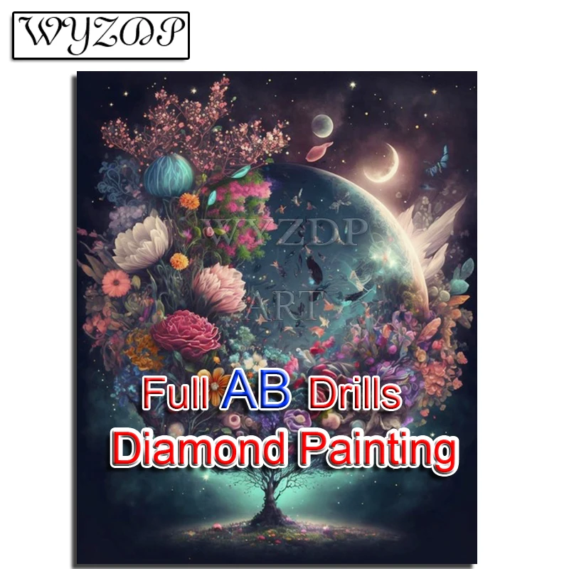 Full AB Square Drills 5D Diy Diamond Painting Fruit Picture AB Diamond Art Mosaic embroidery Gift Kits Home Decoration