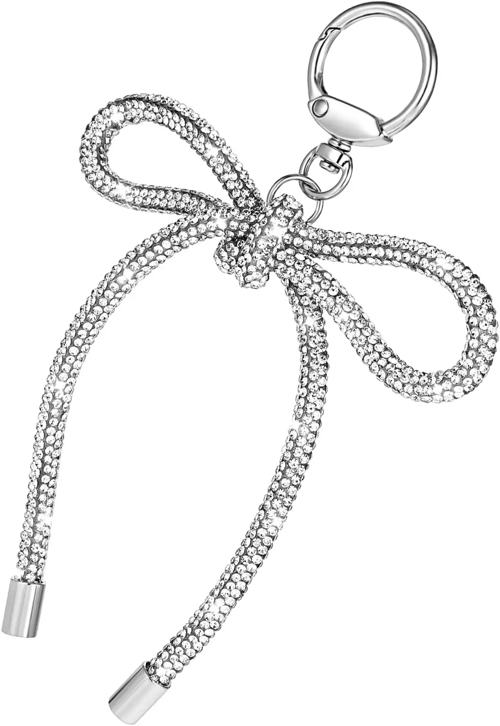 

Cute Rhinestone Bow Keychain for Women Ribbon Bowknot Pendant Bag Charm Car Accessory