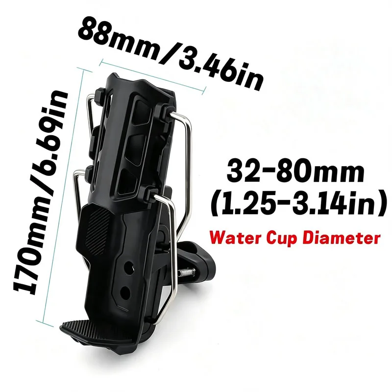 For Z650 Z 650 NINJA 650 2017-2025 Motorcycle Accessorie Water Bottle Holder Adjustable Crash Bar Mount Anti-Shake Universal Cup