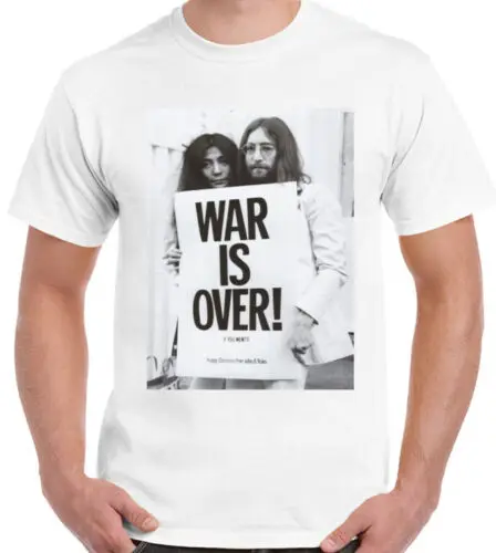 John Lennon T-Shirt War Is Over If You Want It Mens Tribute Peace