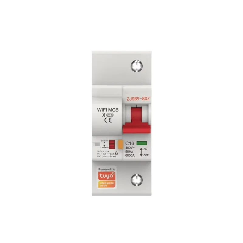 WiFi Circuit Breaker Tuya IoT Compatible Smart Life 1P 2P 3P 4P 100A CE Certified