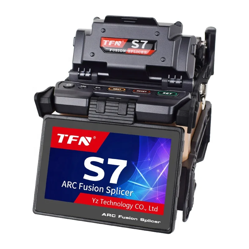 TFN S7 6 موتور 100 كجم FTTx آلة ربط اللحام انصهار الألياف البصرية جهاز الربط