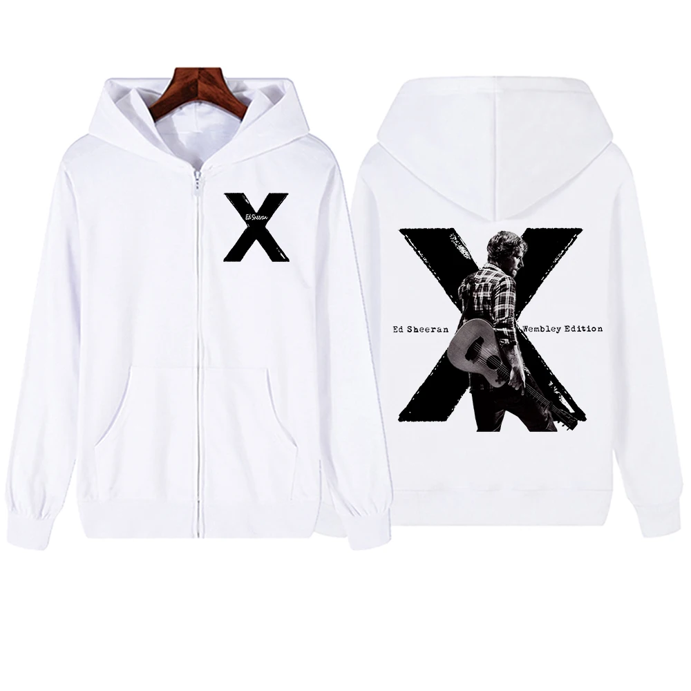 Ed Sheeran X 2024 Tour Zipper Hoodie Harajuku Pullover Tops Sweatshirt