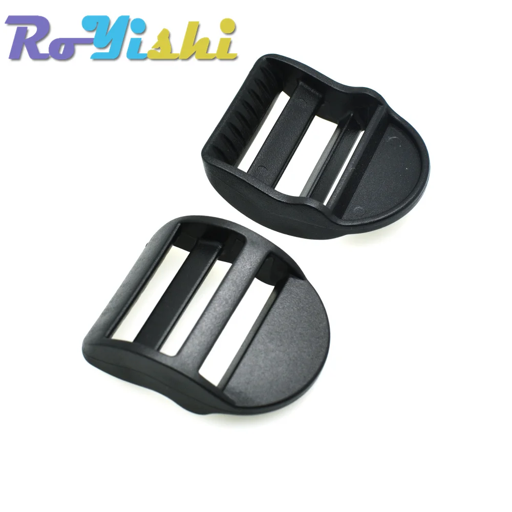 10 Pcs/Pack  Plastic Ladder Lock Slider Buckles Backpack Straps Black Webbing 20mm 25mm 32mm 38mm 50mm