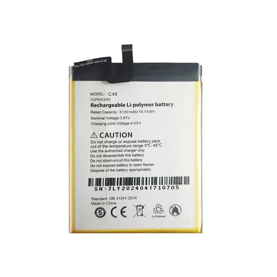 5100mAh Mobile Phone Battery High-Capacity Strong Compatibility For Cubot C48