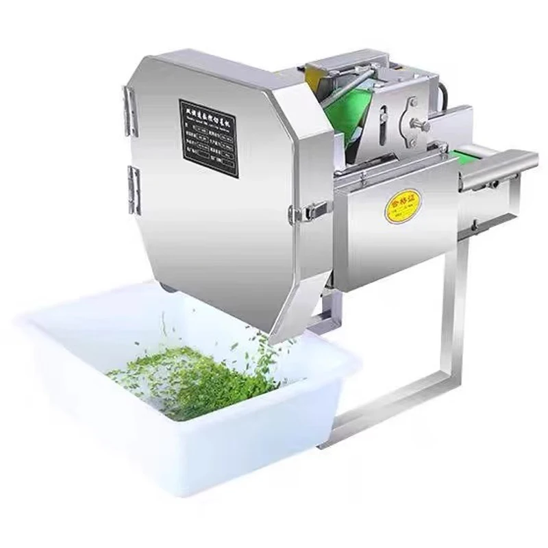 

Multifunctional vegetable cutting machine, fully automatic leeks and onion cutting machine, pepper and lotus root slicing