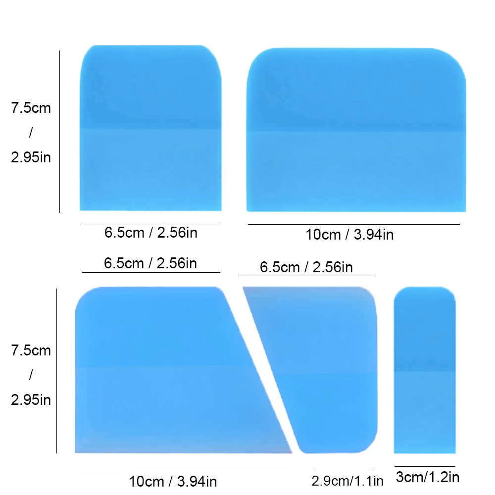 

5PCS PPF Tools Set TPU Rubber Squeegee Window Tinting Anti-Scratch Scraper Car Clear Protect Film Installation Vinyl Wrap Wiper